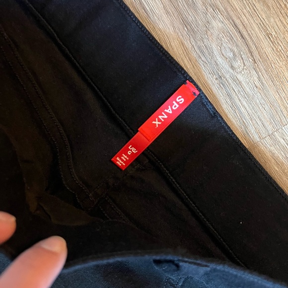 SPANX Black Skinny Jeans Tummy Control Size large NWT - Picture 6 of 15